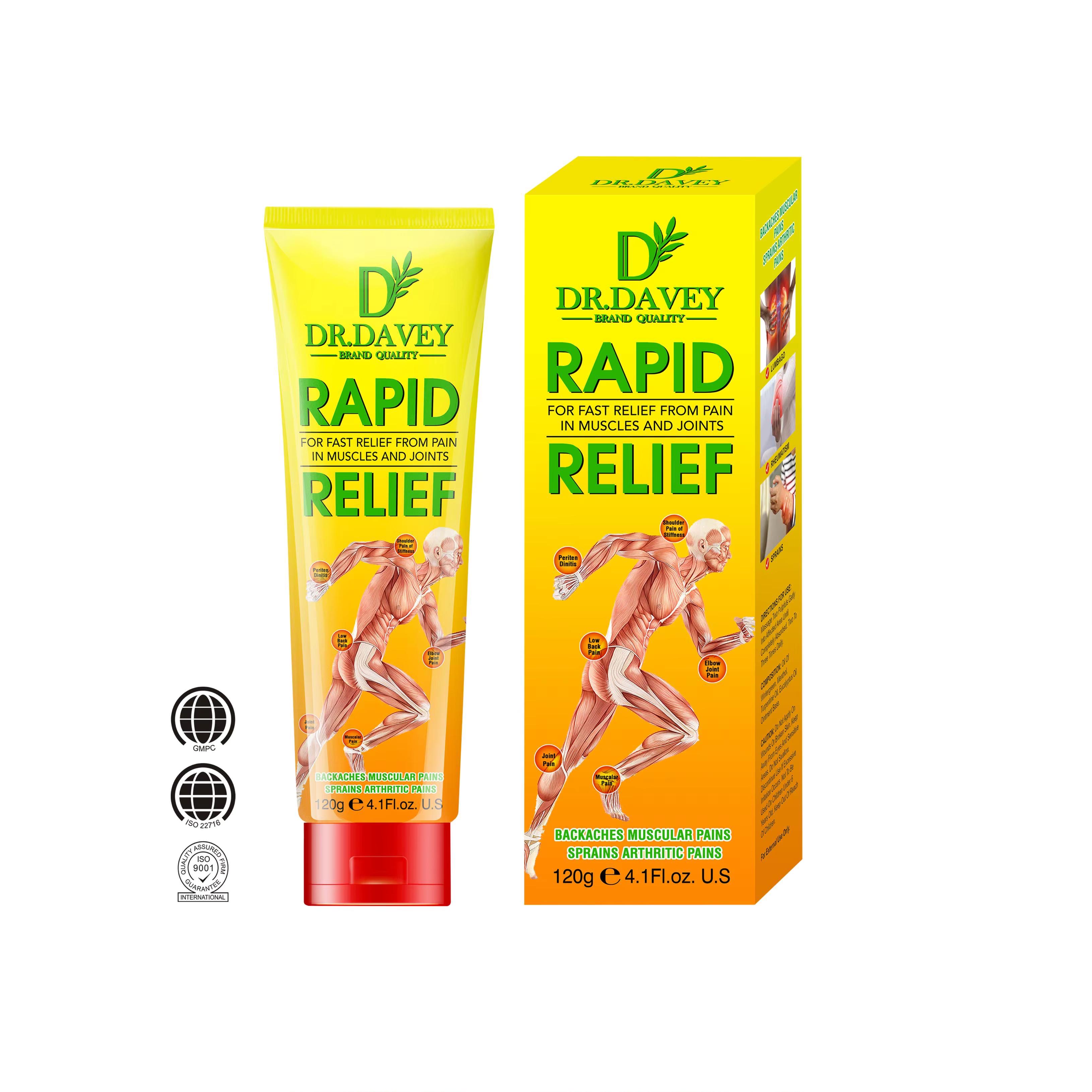 DR. DAVEY RAPID RELIEF — Creme para Dores Musculares e Articulares